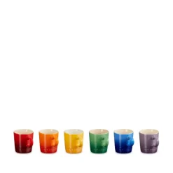 Le Creuset Signature Rainbow espressokrus stentøj 10 cl 6 stk.