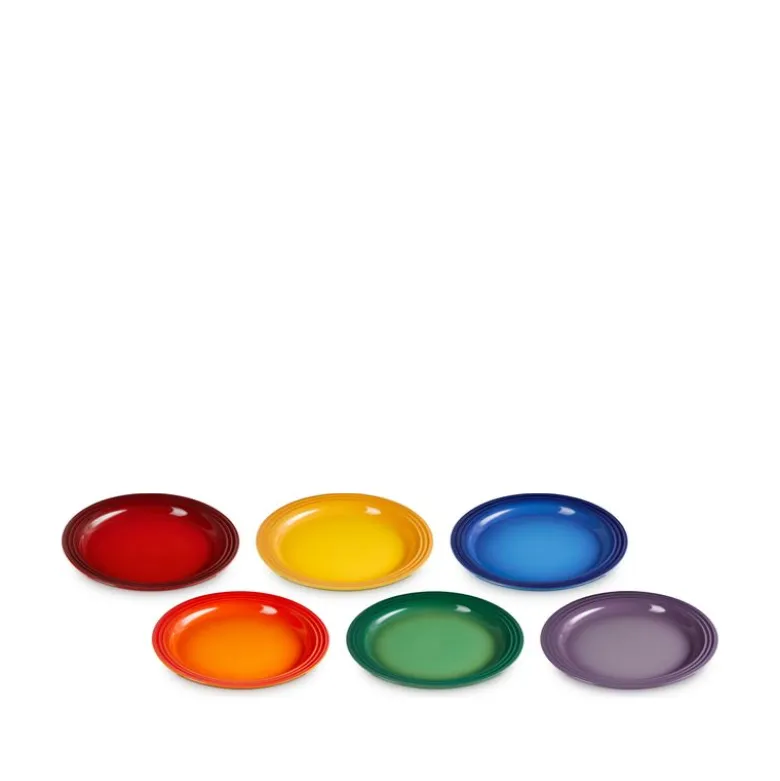 Le Creuset Signature Rainbow middagstallerken stentøj Ø 27 cm 6 stk.