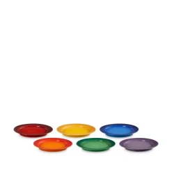 Le Creuset Signature Rainbow frokosttallerken stentøj Ø 22 cm 6 stk.