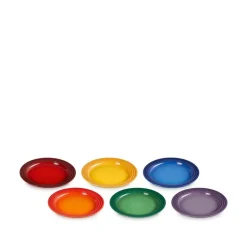 Le Creuset Signature Rainbow frokosttallerken stentøj Ø 22 cm 6 stk.