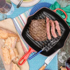 Le Creuset Signature støbejern grillpande 26 cm cerise