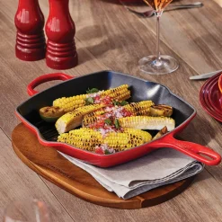 Le Creuset Signature støbejern grillpande 26 cm cerise