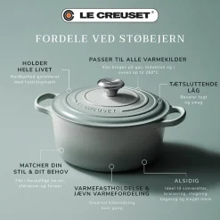 Le Creuset Signature støbejern rund gryde Ø 24 cm sea salt
