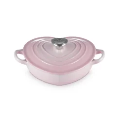 Le Creuset Signature støbejern hjertebuffetgryde med hjerteformet knop Ø 20 cm shell pink