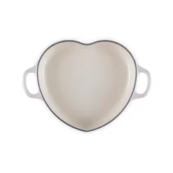 Le Creuset Signature støbejern hjertebuffetgryde med hjerteformet knop Ø 20 cm shell pink