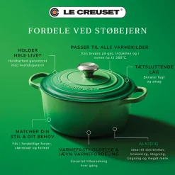 Le Creuset Signature støbejern rund gryde Ø 24 cm bamboo