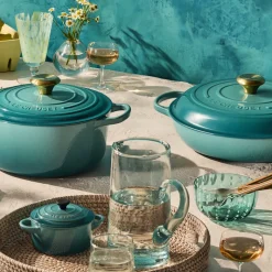 Le Creuset Signature støbejern rund gryde Ø 24 cm bleu riviera