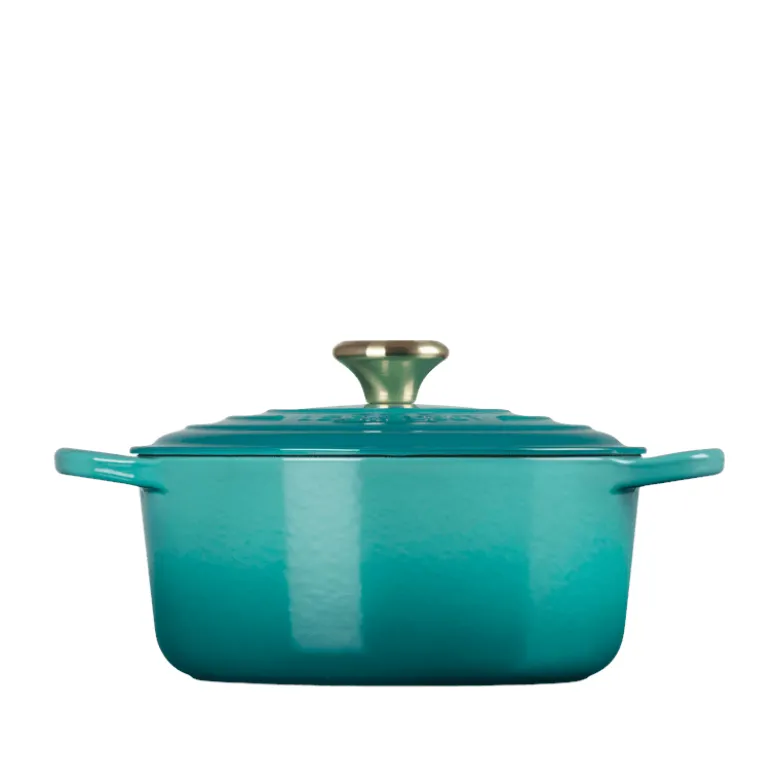 Le Creuset Signature støbejern rund gryde Ø 24 cm bleu riviera