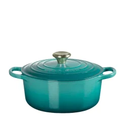 Le Creuset Signature støbejern rund gryde Ø 24 cm bleu riviera