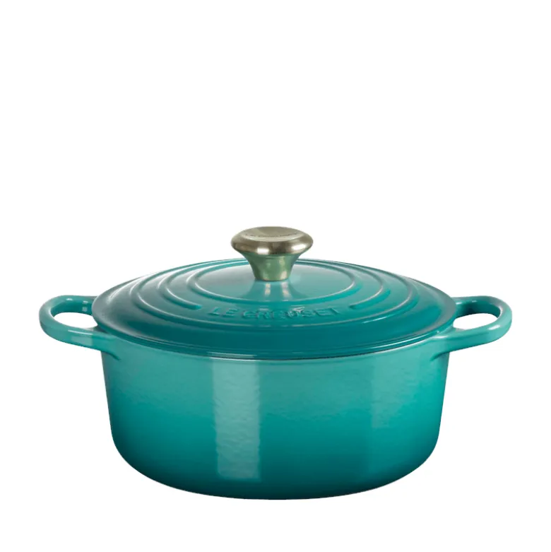 Le Creuset Signature støbejern rund gryde Ø 24 cm bleu riviera
