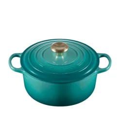 Le Creuset Signature støbejern rund gryde Ø 24 cm bleu riviera