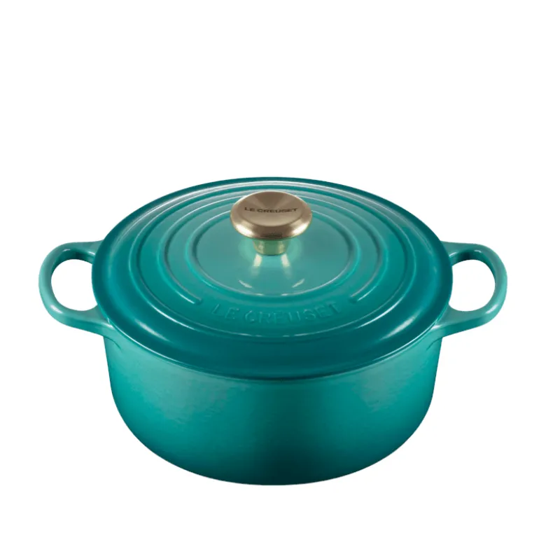 Le Creuset Signature støbejern rund gryde Ø 24 cm bleu riviera