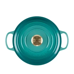 Le Creuset Signature støbejern rund gryde Ø 24 cm bleu riviera