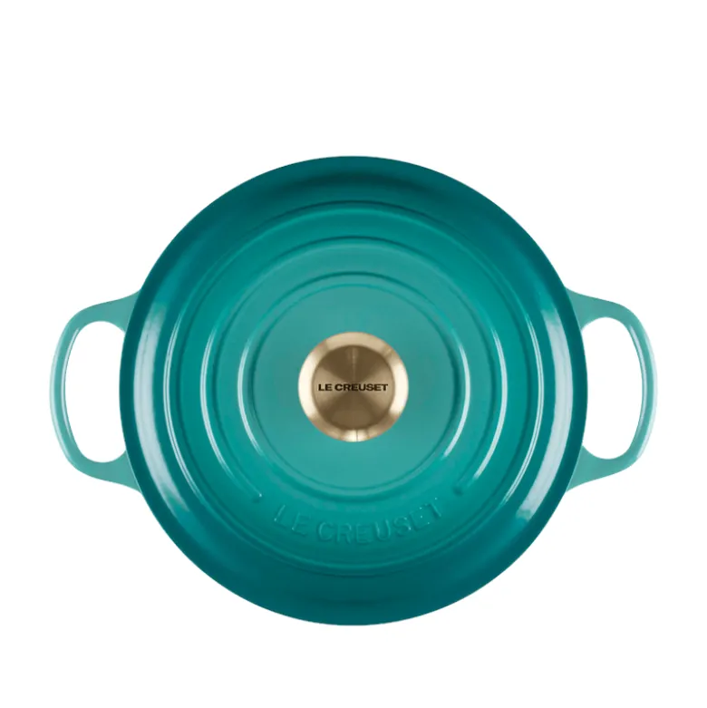 Le Creuset Signature støbejern rund gryde Ø 24 cm bleu riviera