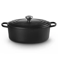 Le Creuset Signature støbejern oval gryde Ø 31 cm matte black