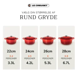 Le Creuset Signature støbejern rund gryde Ø 24 cm flint