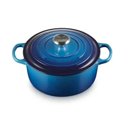 Le Creuset Signature støbejern rund gryde Ø 24 cm azure