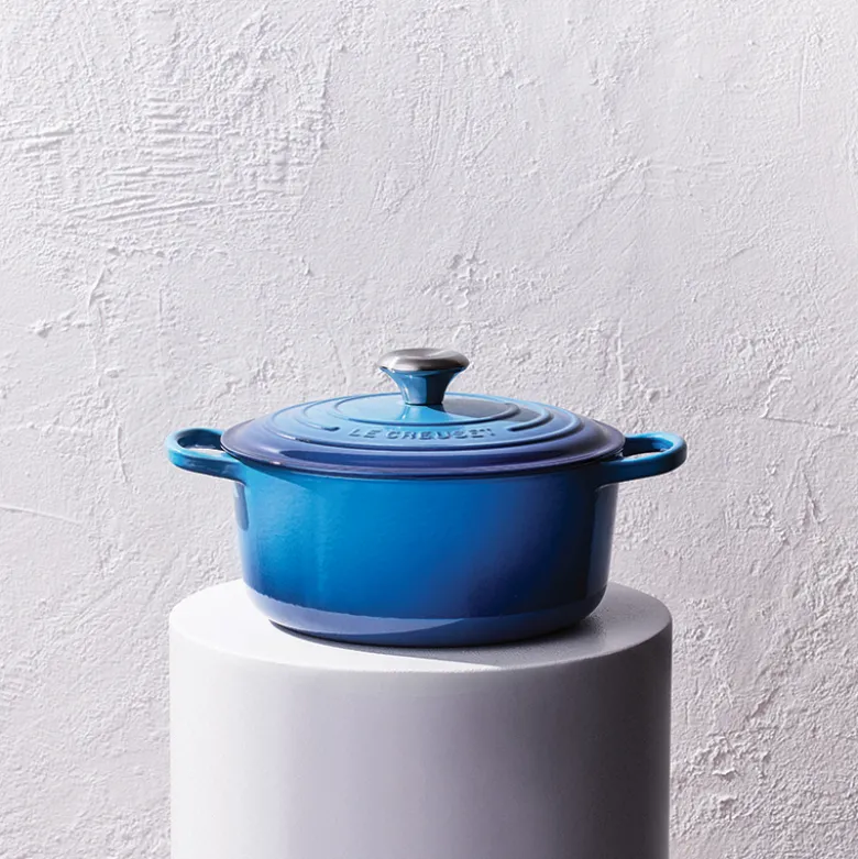Le Creuset Signature støbejern rund gryde Ø 24 cm azure