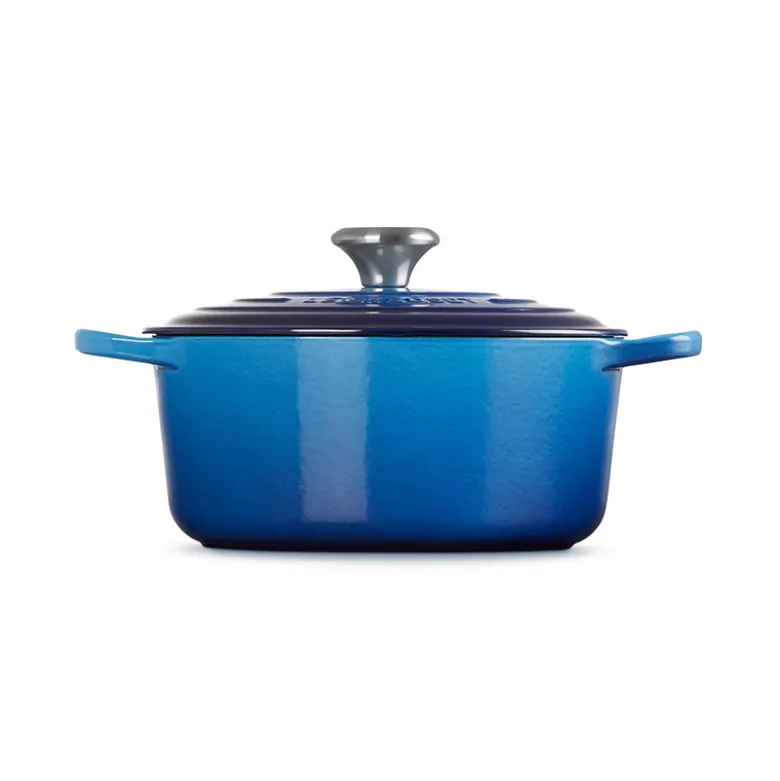 Le Creuset Signature støbejern rund gryde Ø 24 cm azure