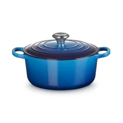 Le Creuset Signature støbejern rund gryde Ø 24 cm azure