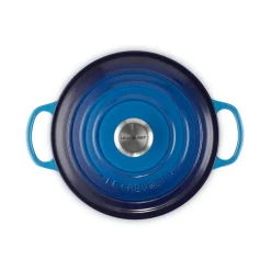 Le Creuset Signature støbejern rund gryde Ø 24 cm azure