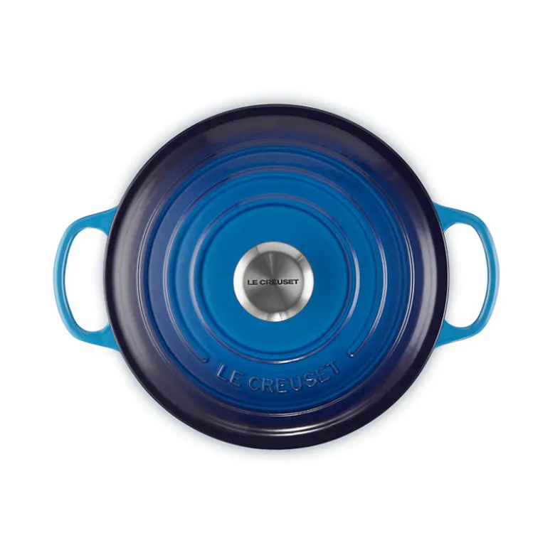 Le Creuset Signature støbejern rund gryde Ø 24 cm azure