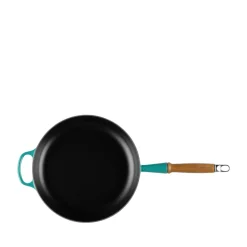 Le Creuset Signature stegepande Ø 28 cm med træhåndtag bleu riviera