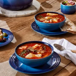 Le Creuset Signature stentøj frokosttallerken 22 cm Azure