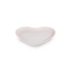 Le Creuset Signature stentøj hjerteformet tallerken 23cm Shell Pink