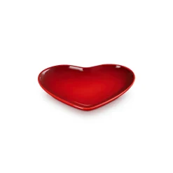Le Creuset Signature stentøj hjerteformet tallerken 23 cm Cerise