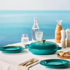 Le Creuset Signature stentøj middagstallerken Ø 27 cm Bleu Riviera