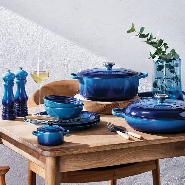 Le Creuset Signature stentøj middagstallerken 27cm Azure