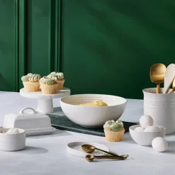 Le Creuset Signature stentøj oval grydeskeholder White