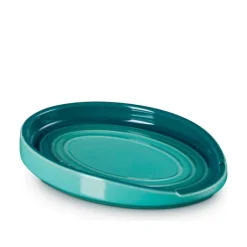 Le Creuset Signature stentøj oval grydeskeholder Bleu Riviera