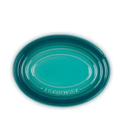 Le Creuset Signature stentøj oval grydeskeholder Bleu Riviera