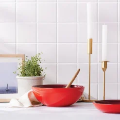 Le Creuset Signature stentøj serveringsskål 24cm Cerise