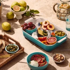 Le Creuset Signature stentøj serveringsskål Ø 24 cm Bleu Riviera