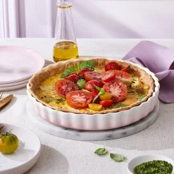 Le Creuset Signature stentøj tærtefad 28cm Shell Pink