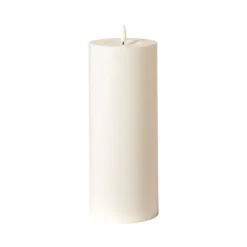 LED bloklys hvid Ø 10 x H 25 cm