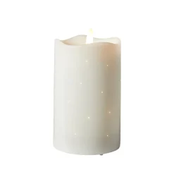 LED bloklys twinkle hvid 12.5 cm