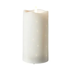 LED bloklys twinkle hvid 15 cm
