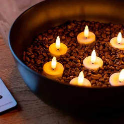 LED fyrfadslys sæt med fjernbetjening 9 dele