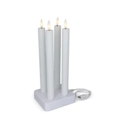 LED stagelys genopladelige med base 4 stk. 22,5 cm