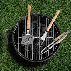 Legnoart Sturdy BBQ grillsæt stål/træ 3 stk.