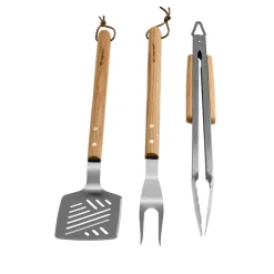 Legnoart Sturdy BBQ grillsæt stål/træ 3 stk.