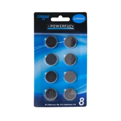 Lithium knap-batterier CR2032 8 stk.