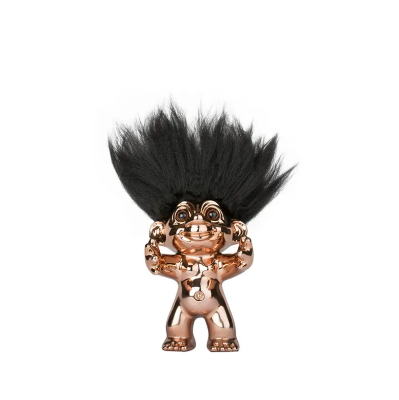 Lykketrold figur bronze H 12 cm