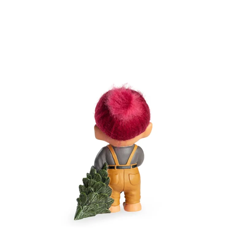 Lykketrold Grandam Far julefigur rød 19 cm