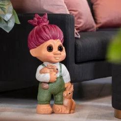 Lykketrold Lillebror af Grandam Familien julefigur rød 60 cm