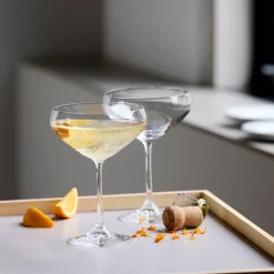 Lyngby Glas Juvel champagneskål 34 cl 4 stk.